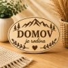 Oválne drevené tabuľky