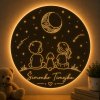 Drevené LED lampy na stenu