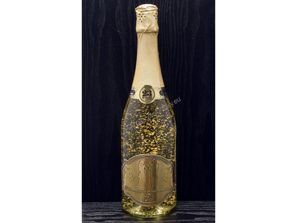 Víno so zlatom 0,2L - Svadobné