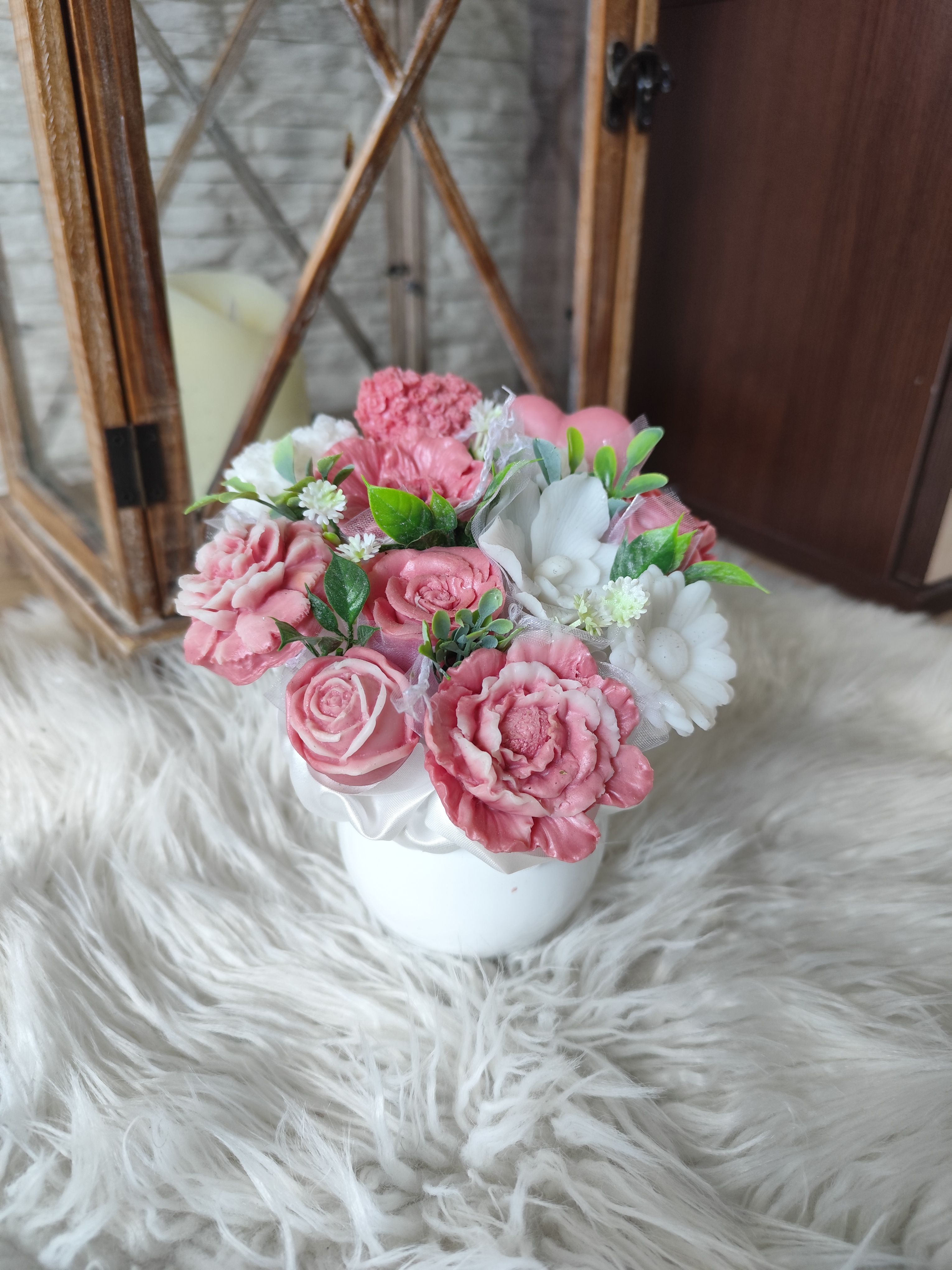 Mydlová kytica mini - Ružová