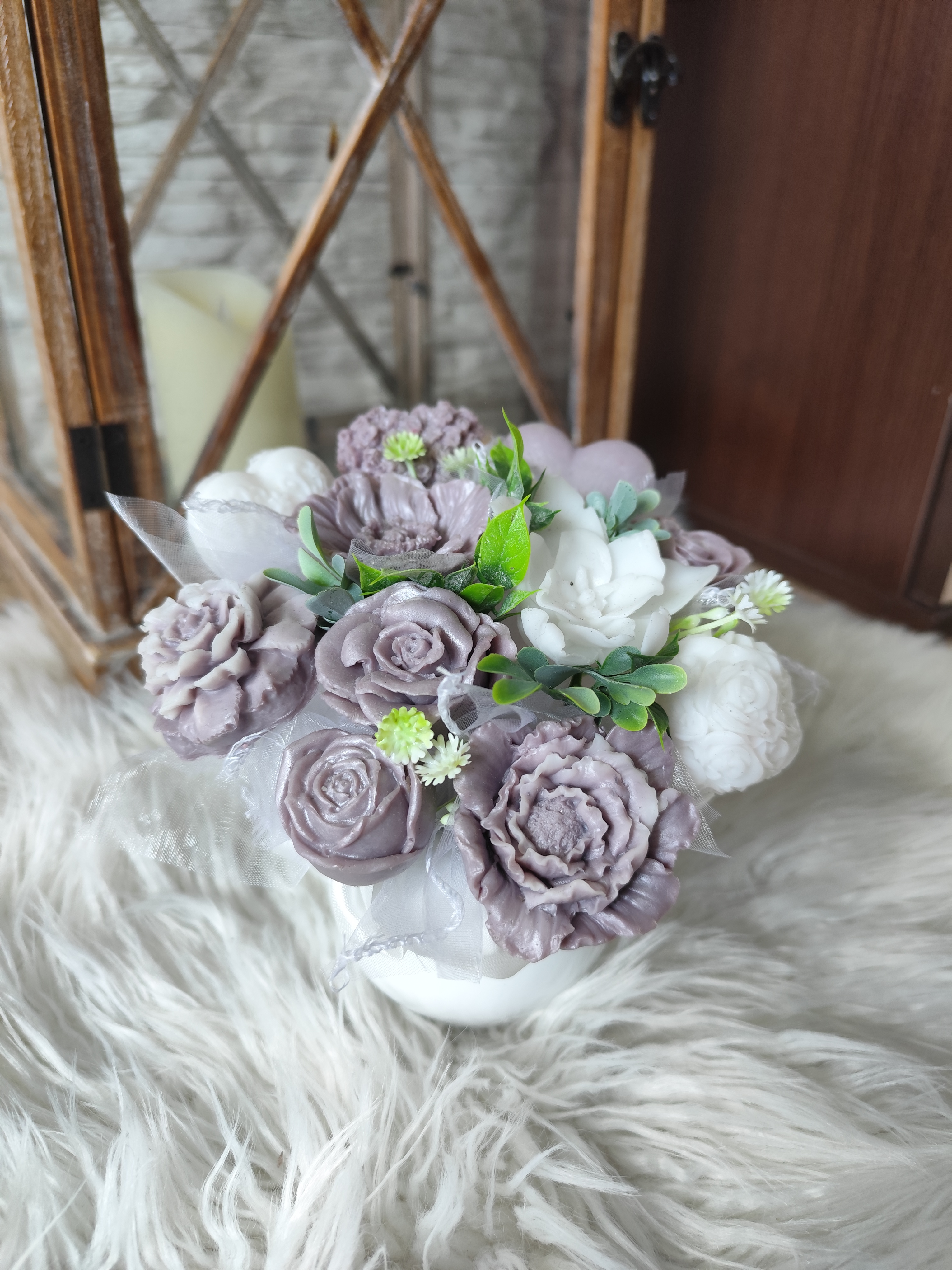 Mydlová kytica mini - Strieborná