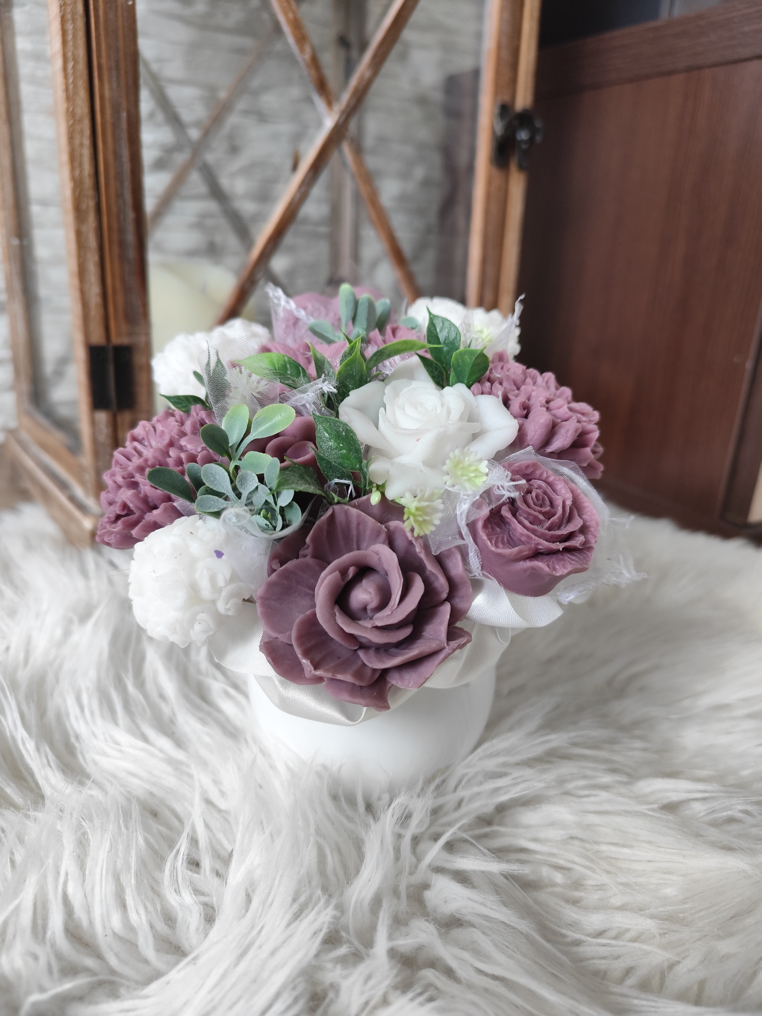 Mydlová kytica mini - Vínová