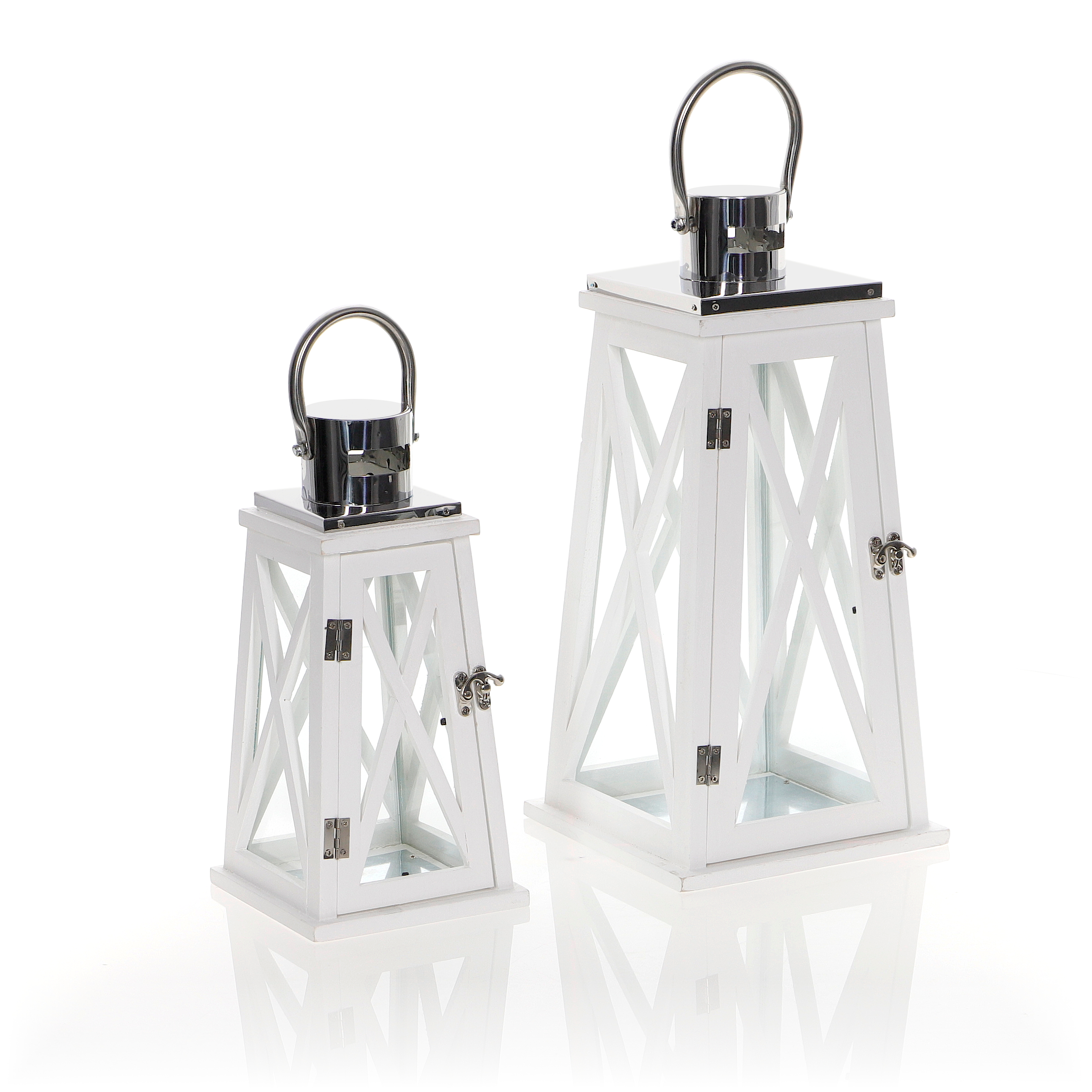 Drevený lampáš MSL2788- 41 cm