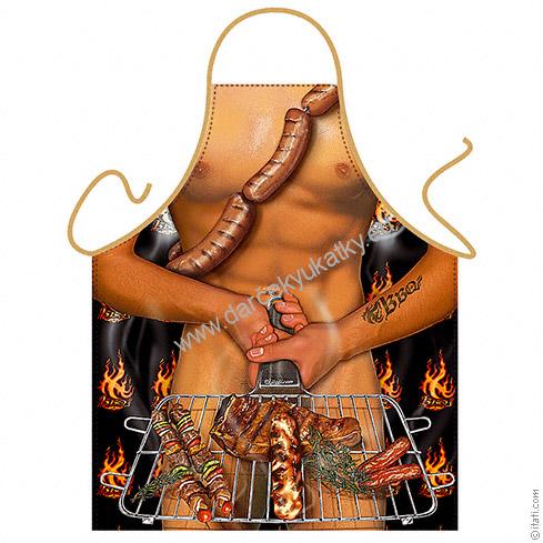 Kuchynská zástera - Grilujúci