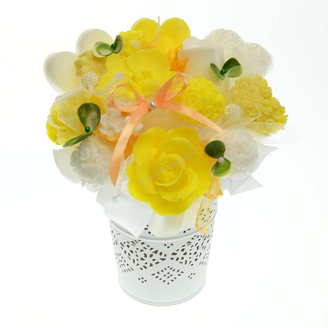 Mydlová Kytica - žlto biela