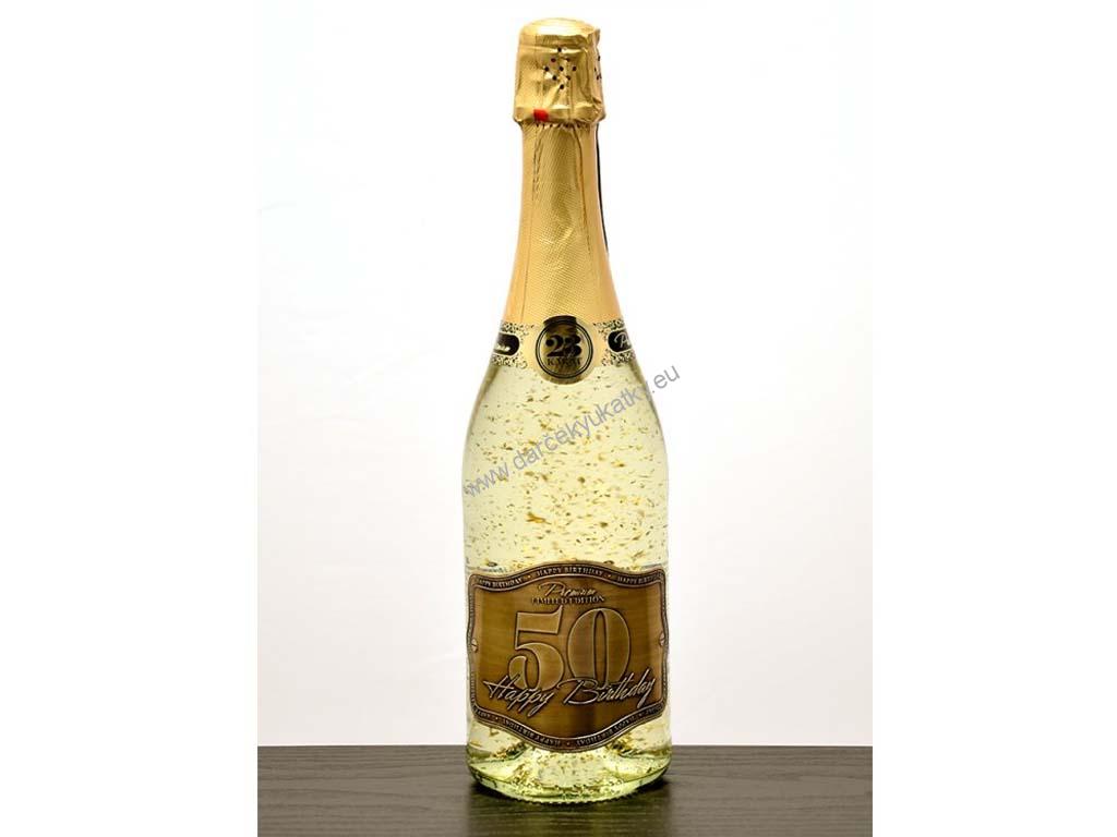 Víno so zlatom 0,2L - K 50. narodeninám