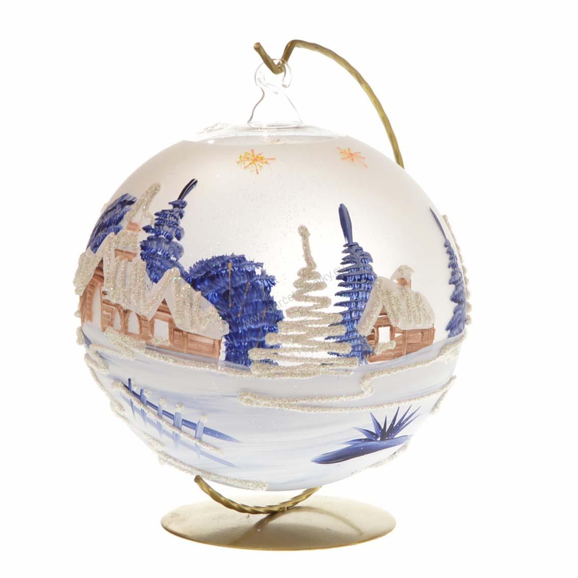 Svietnik bielo-modrý matný