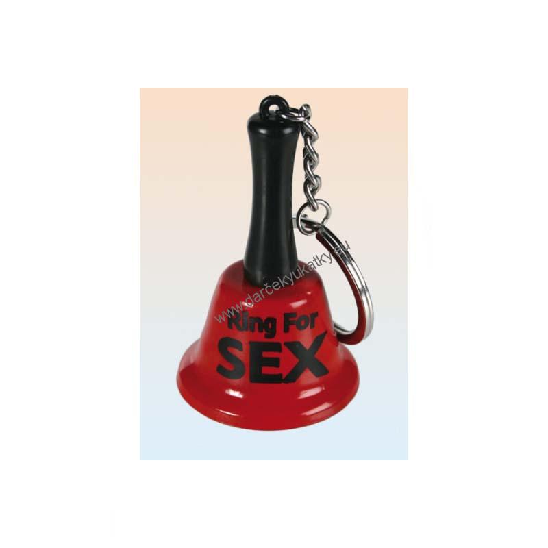 Sex zvonček prívesok - červený