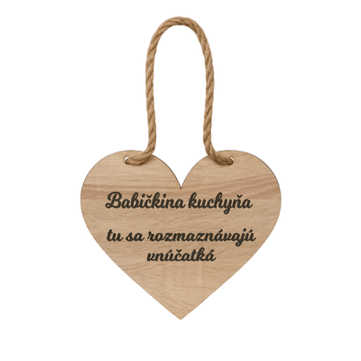 Drevené srdiečko – Babičkina kuchyňa