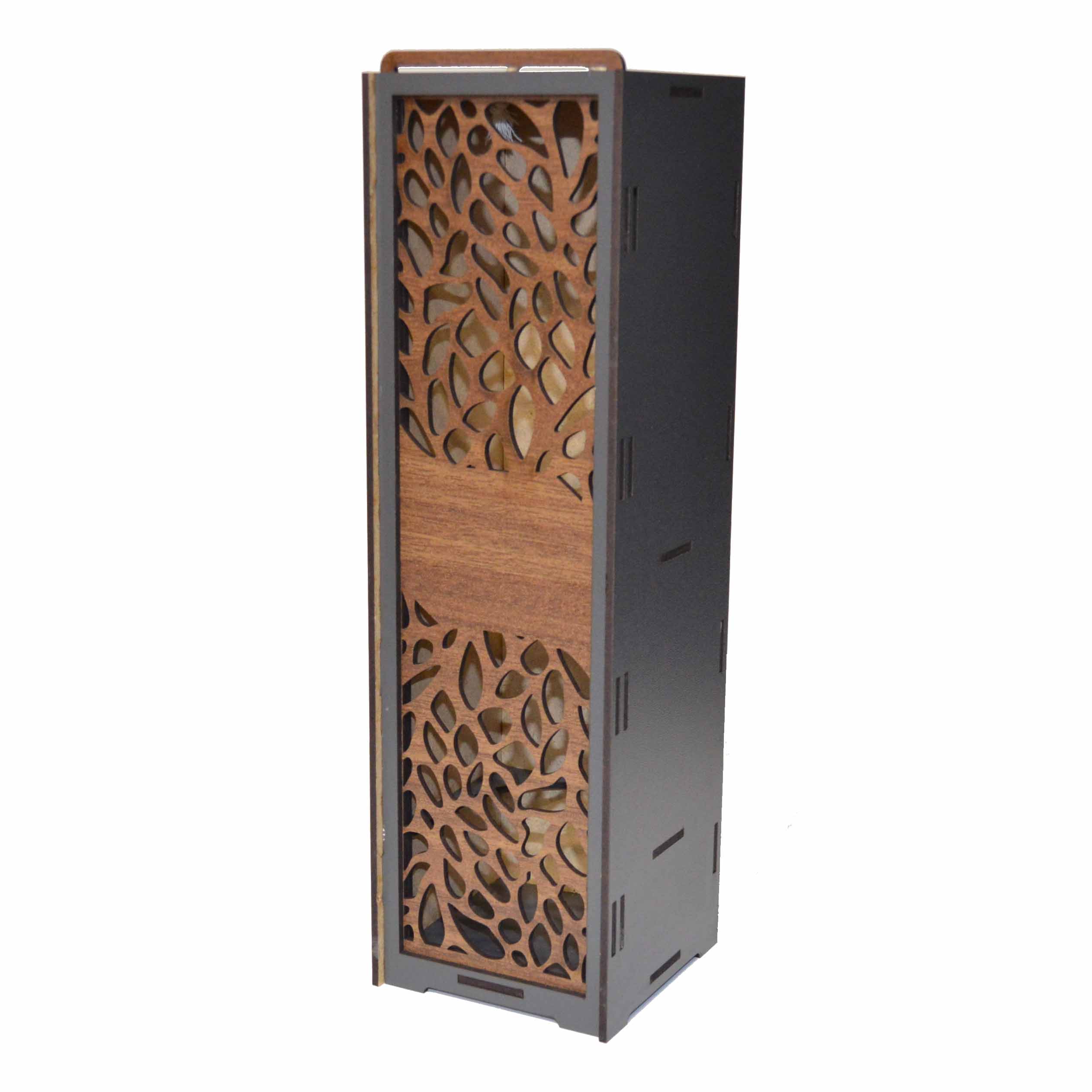 Drevená krabička na víno - Vzorované