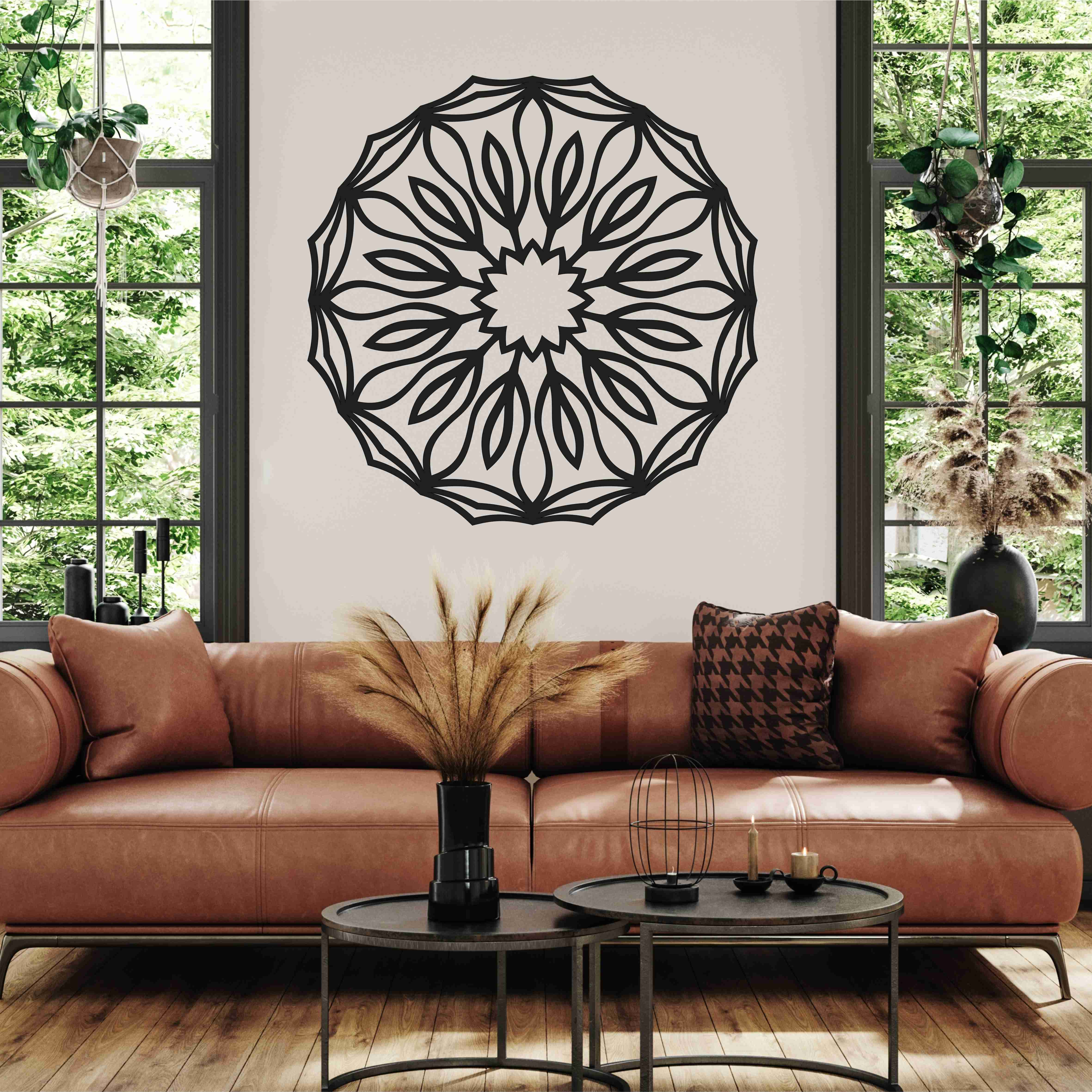 Drevená mandala na stenu