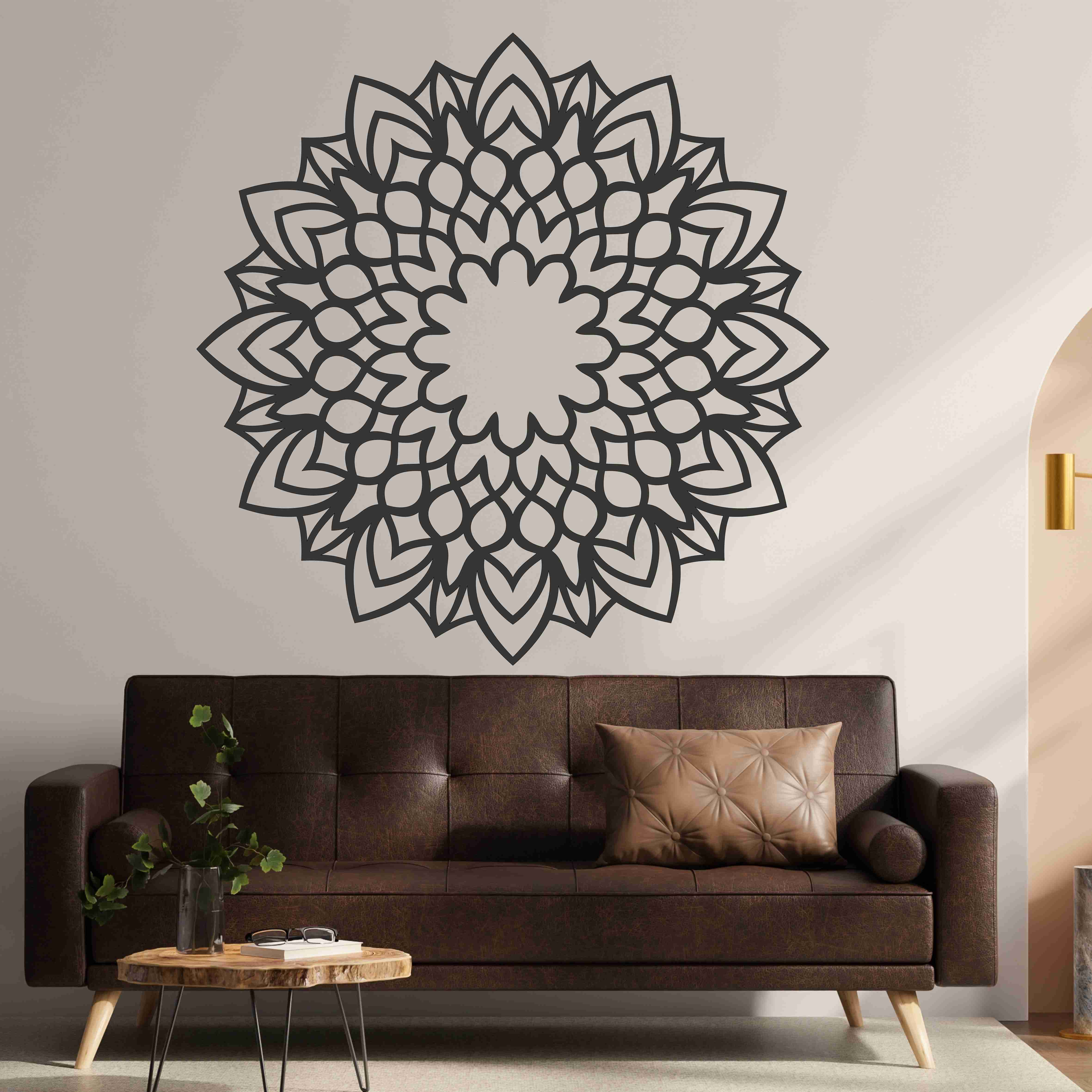 Drevená mandala na stenu - Margaréta