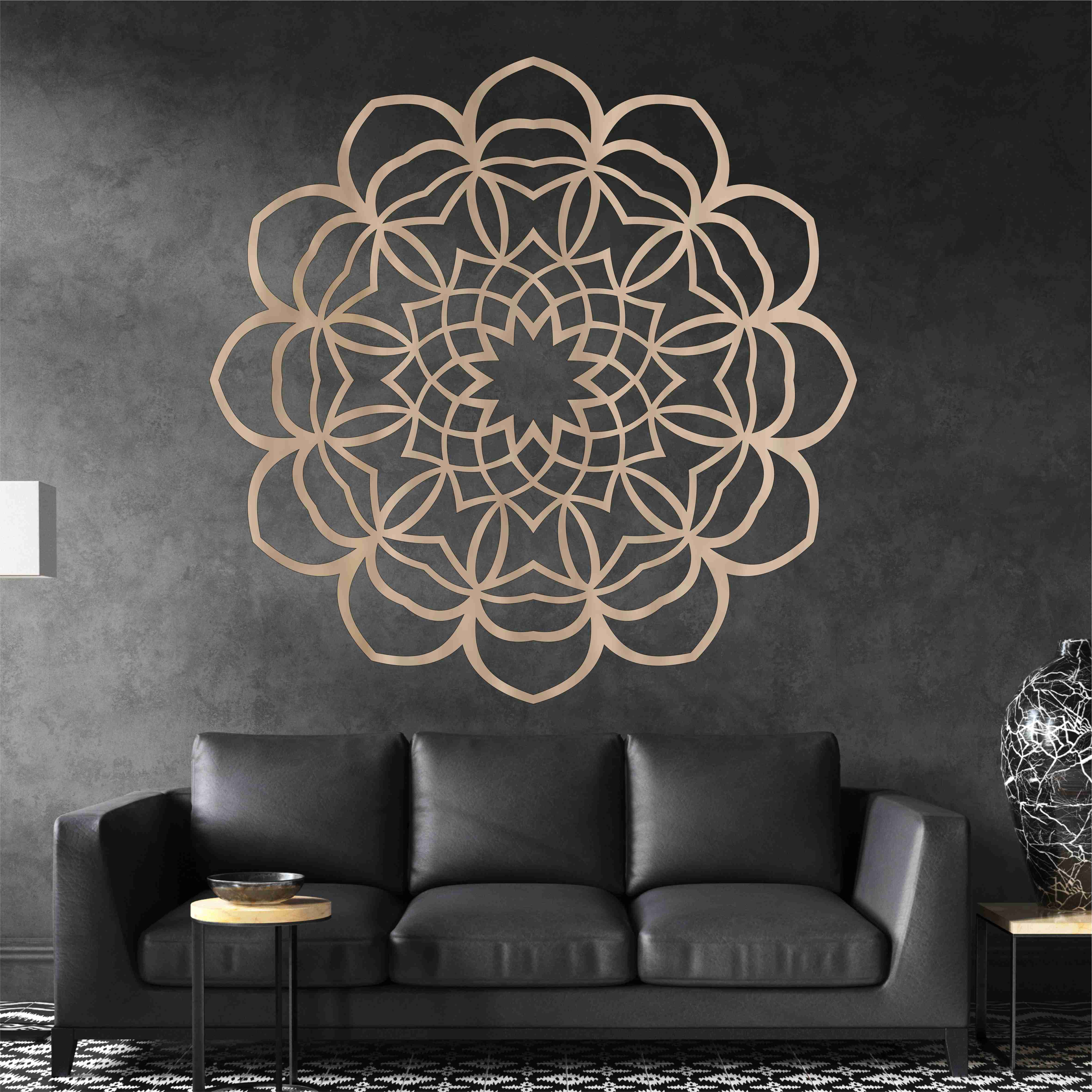 Drevená mandala na stenu