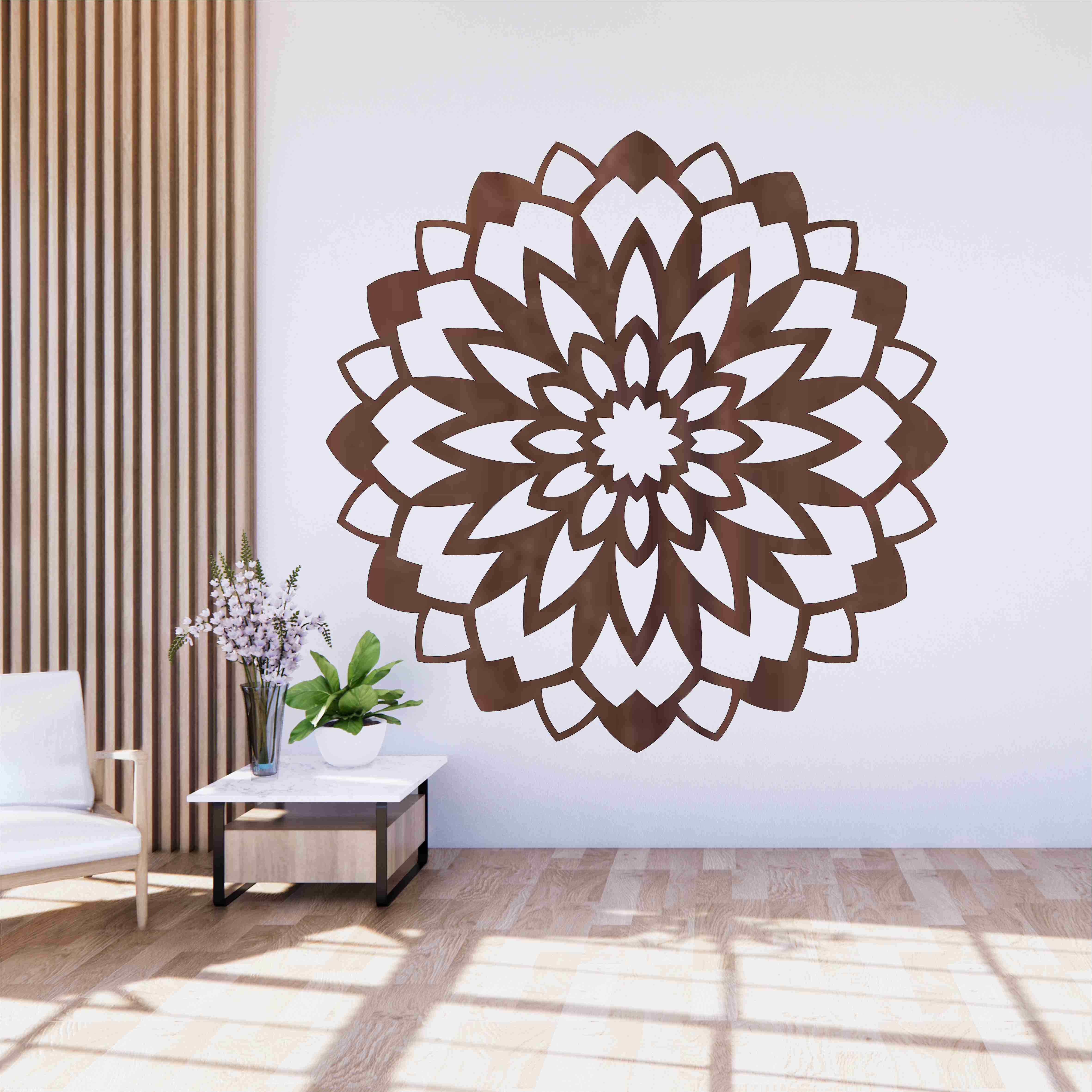 Drevená mandala na stenu