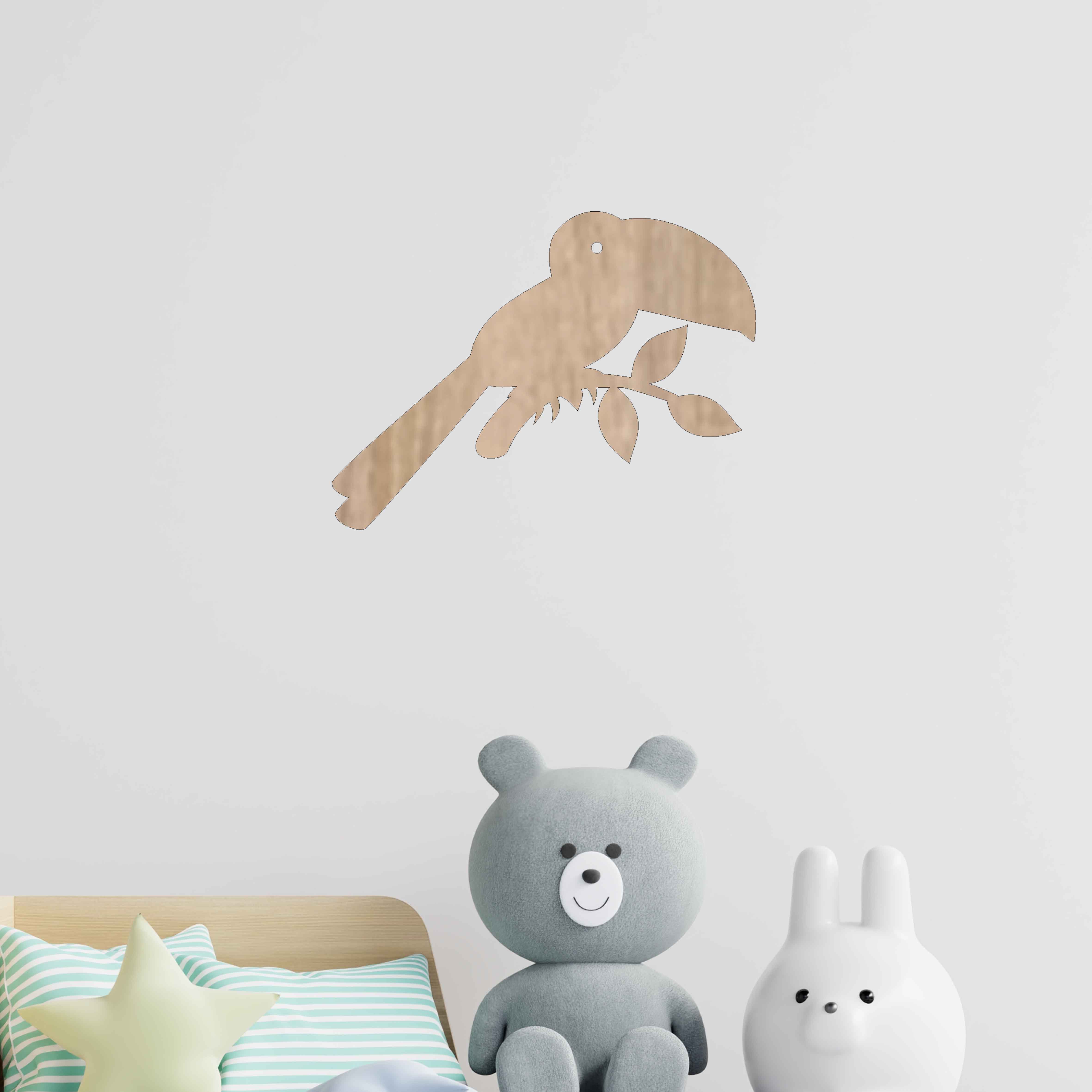 Drevený obraz na stenu - Papagáj