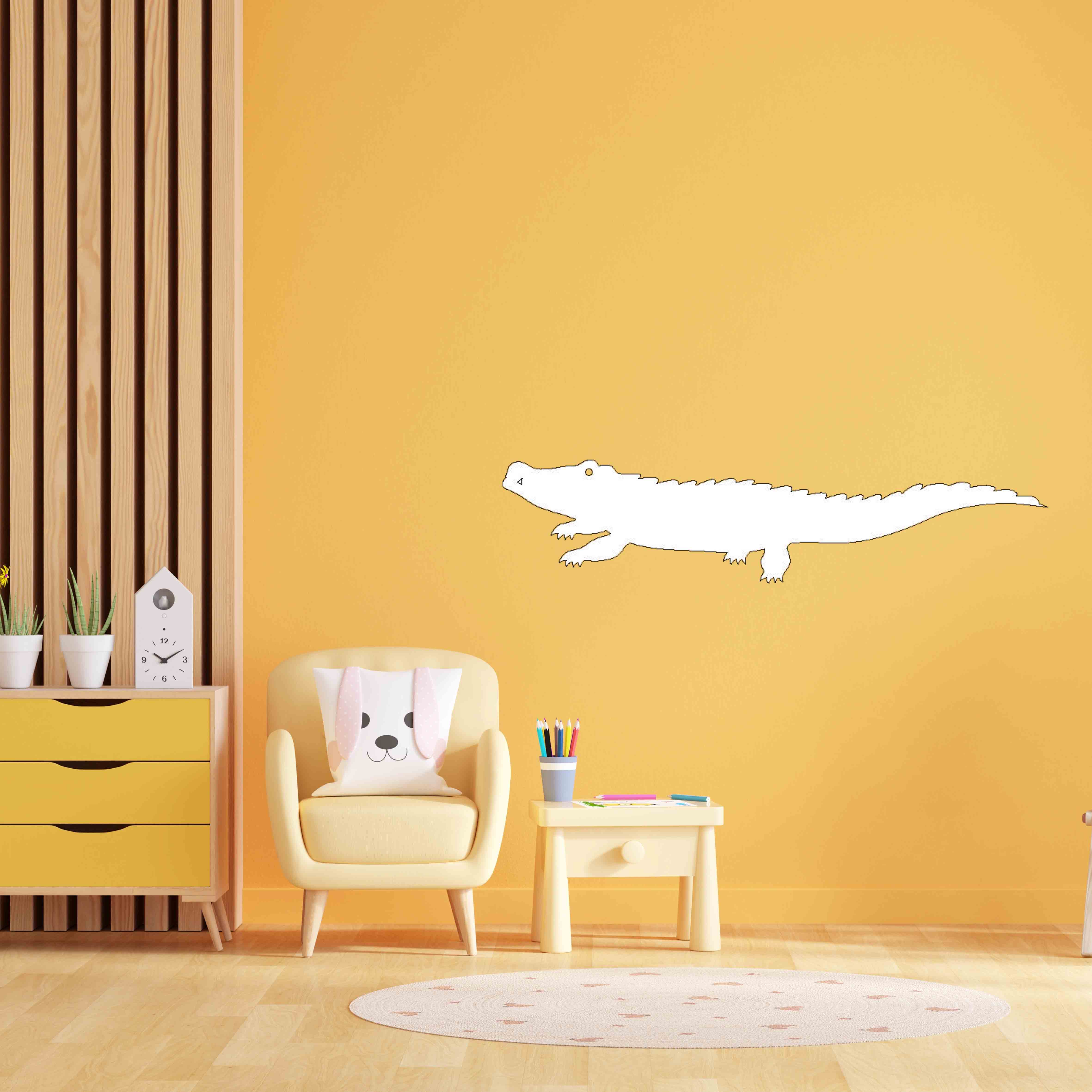 Drevený obraz na stenu - Krokodíl