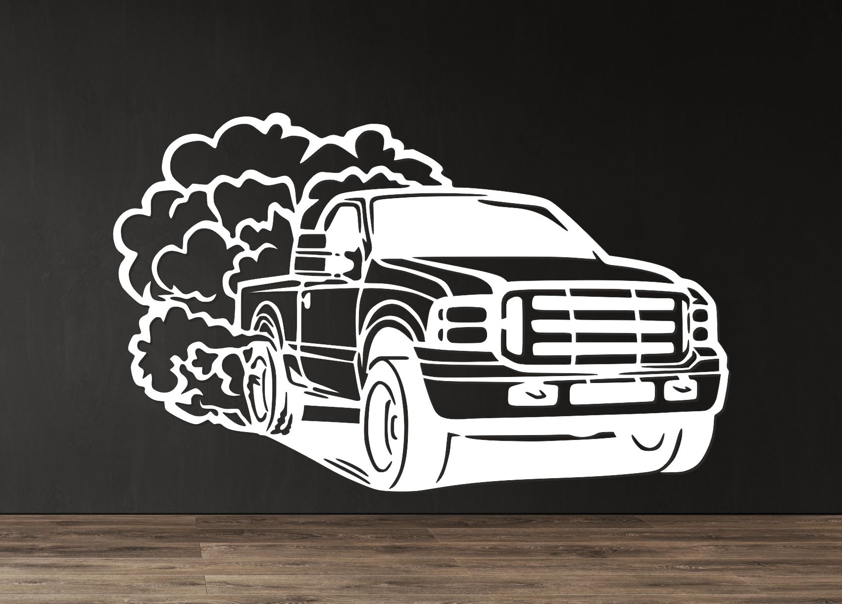 Drevený obraz na stenu – Pickup Truck Off-road