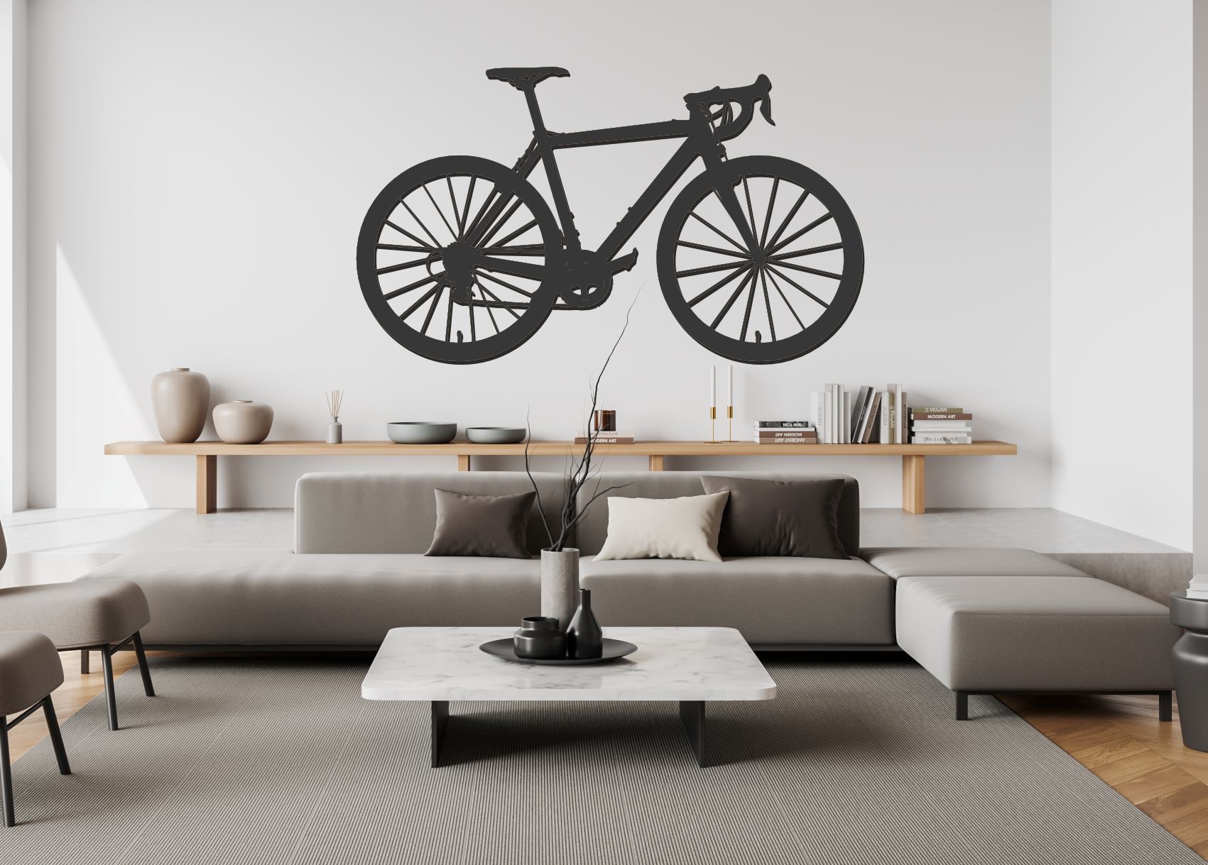 Drevený obraz - cestný bicykel na stenu