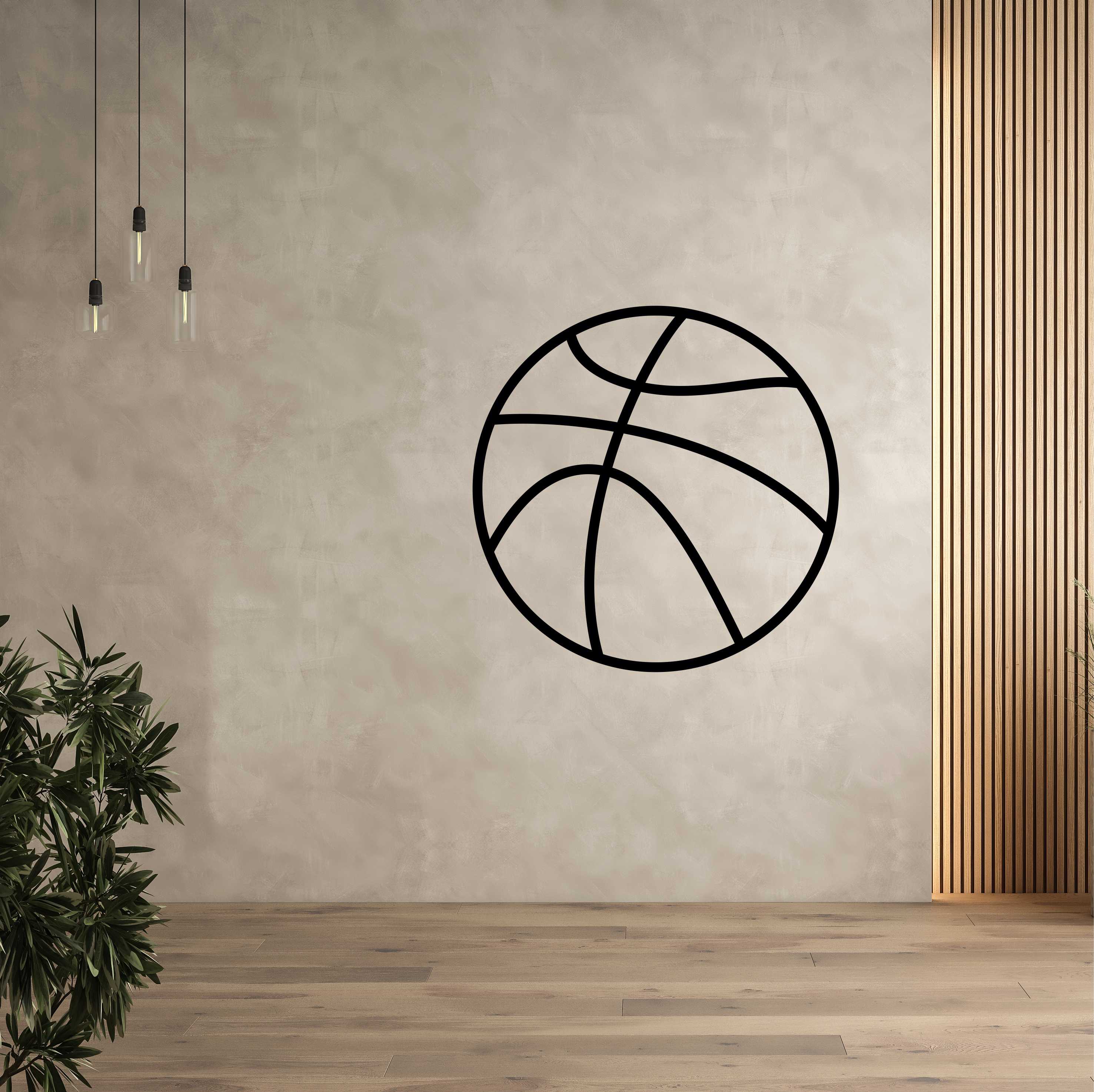 Drevený obraz na stenu - Basketbalová lopta