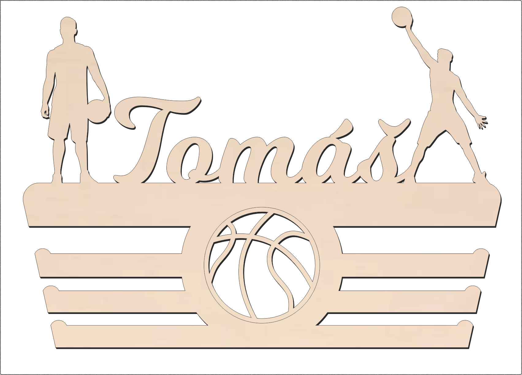 Vešiak na medaily - Basketball