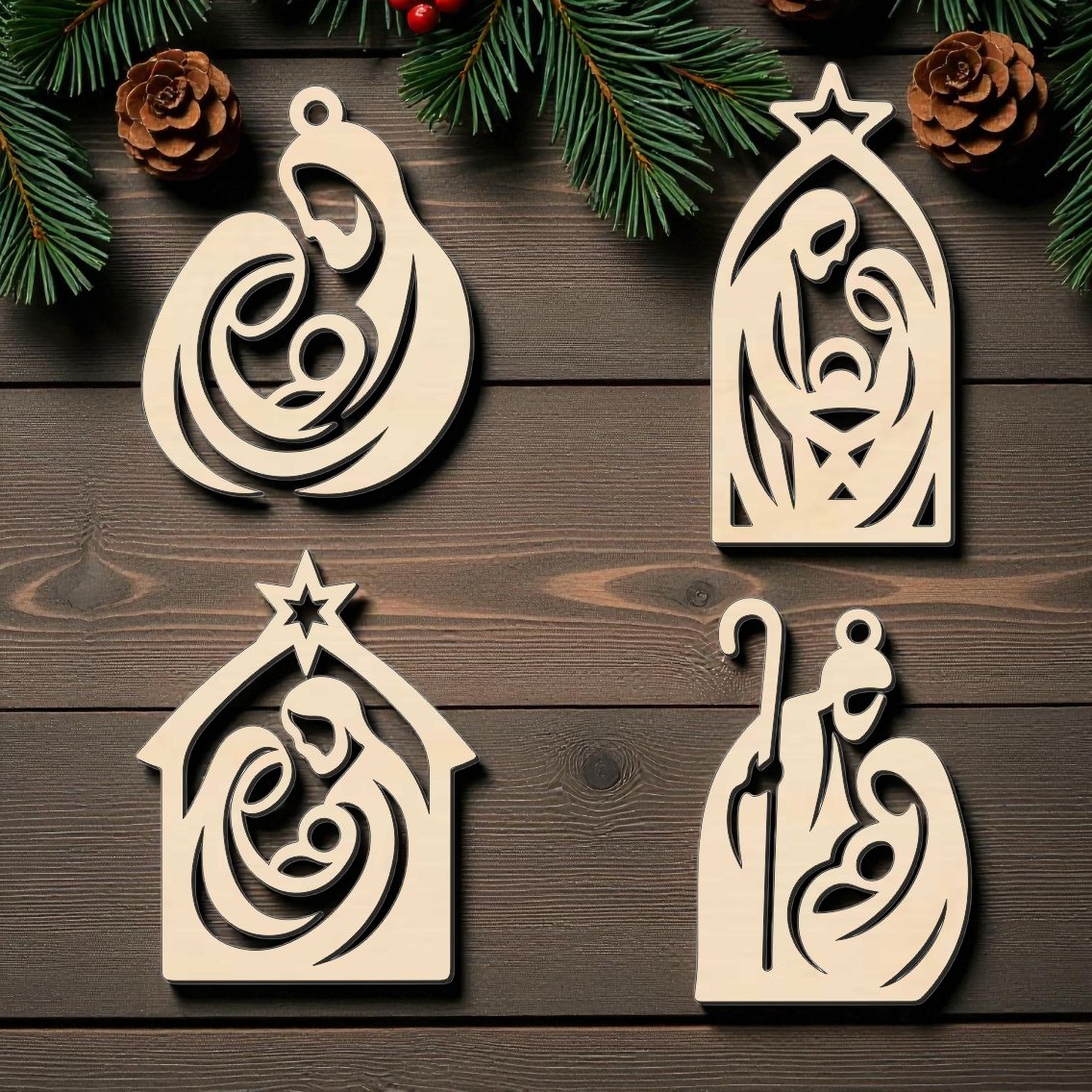 Drevená vianočná ozdoba – Betlehem