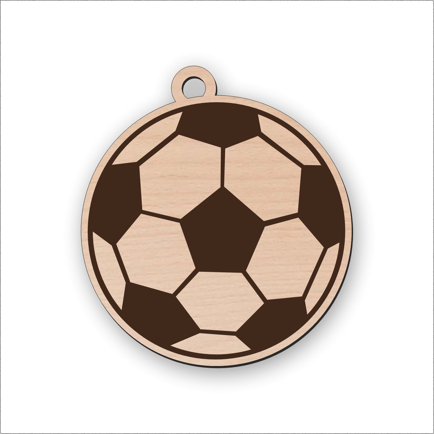 Futbalová drevená kľúčenka – lopta