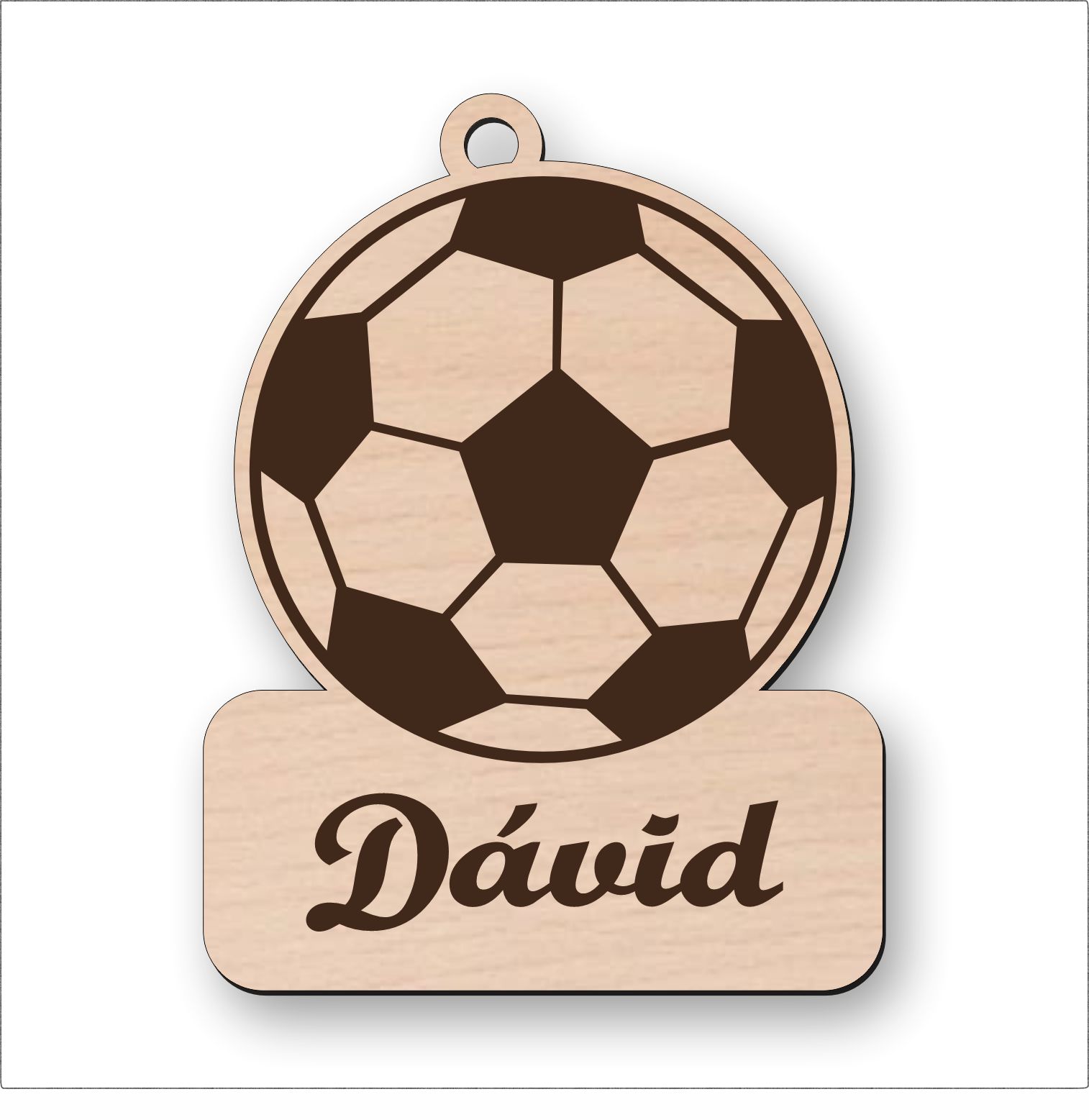 revená kľúčenka - Futbalová lopta s menom