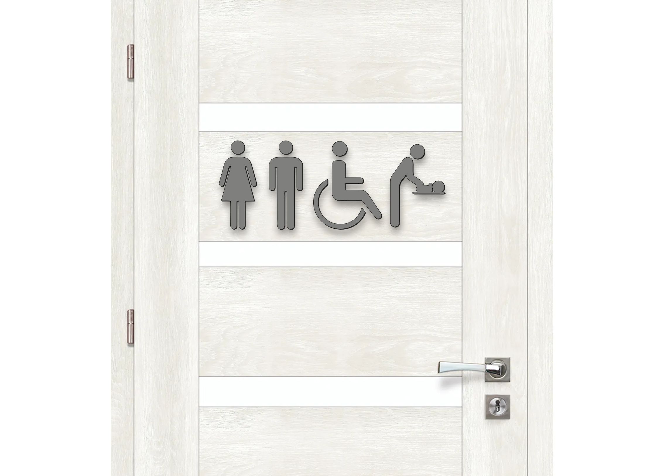 Drevená tabuľka na WC - univerzálne označenie toalety