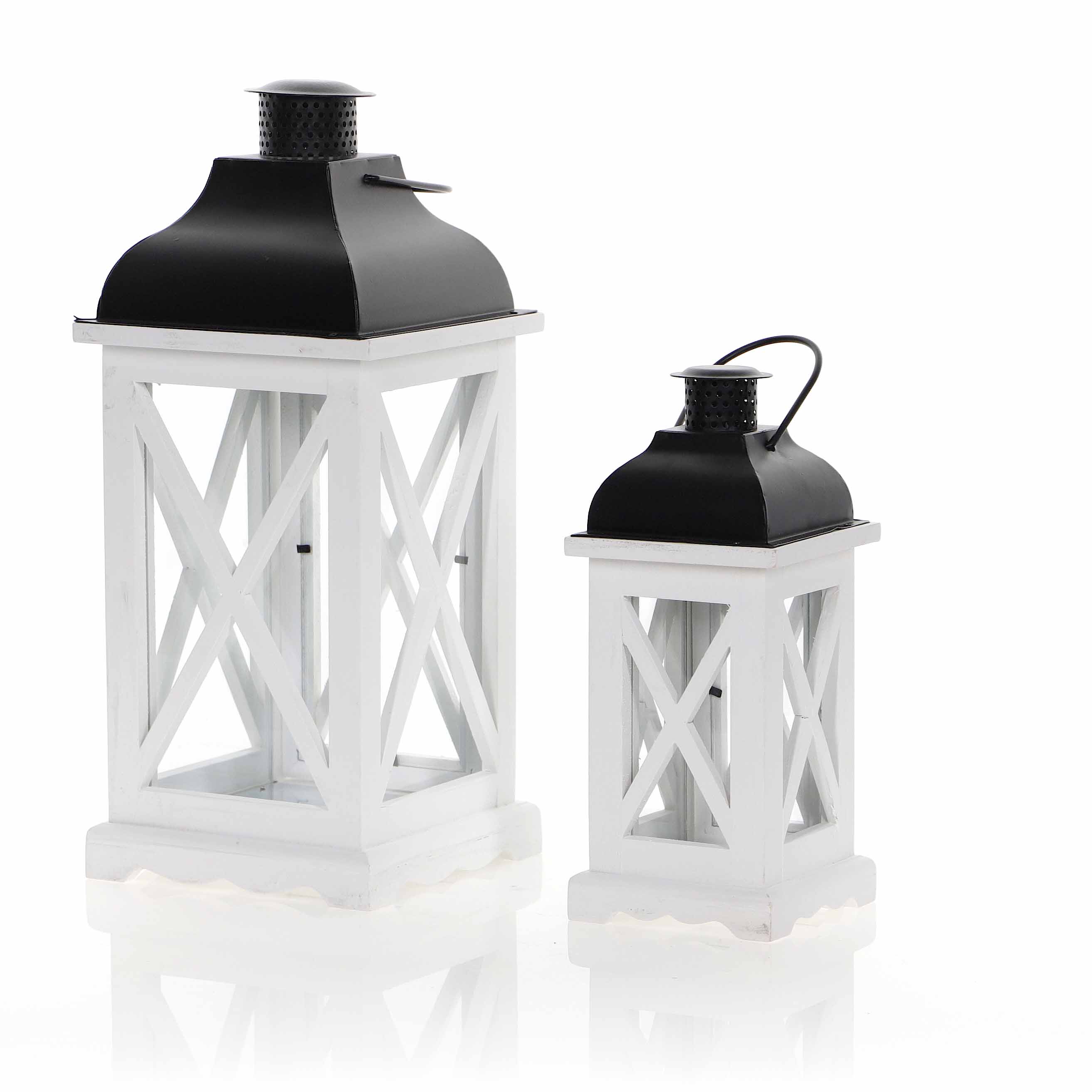 Drevený lampáš MSL2078 - 29 cm