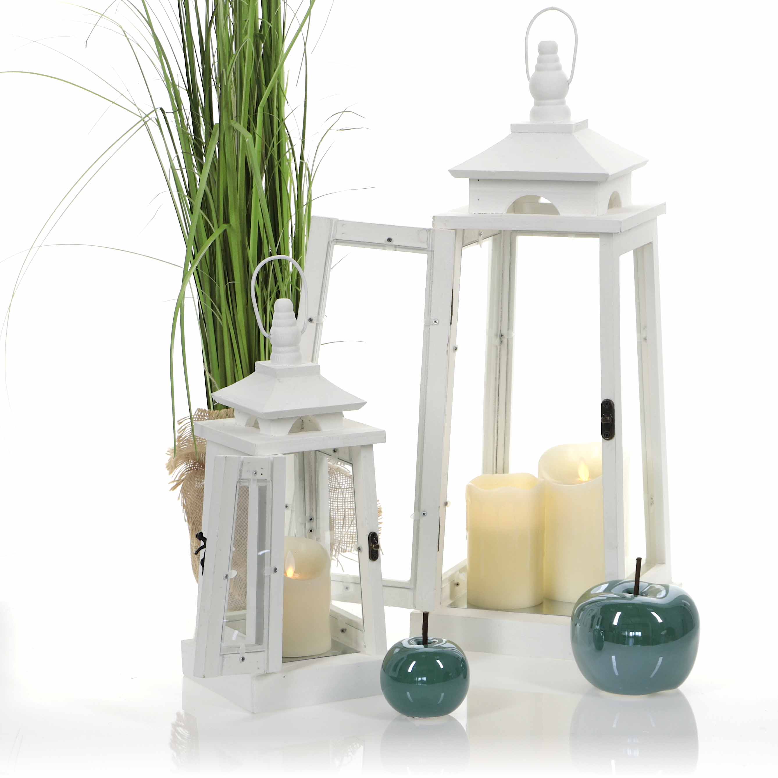 Drevený lampáš MSL2145 - 37 cm