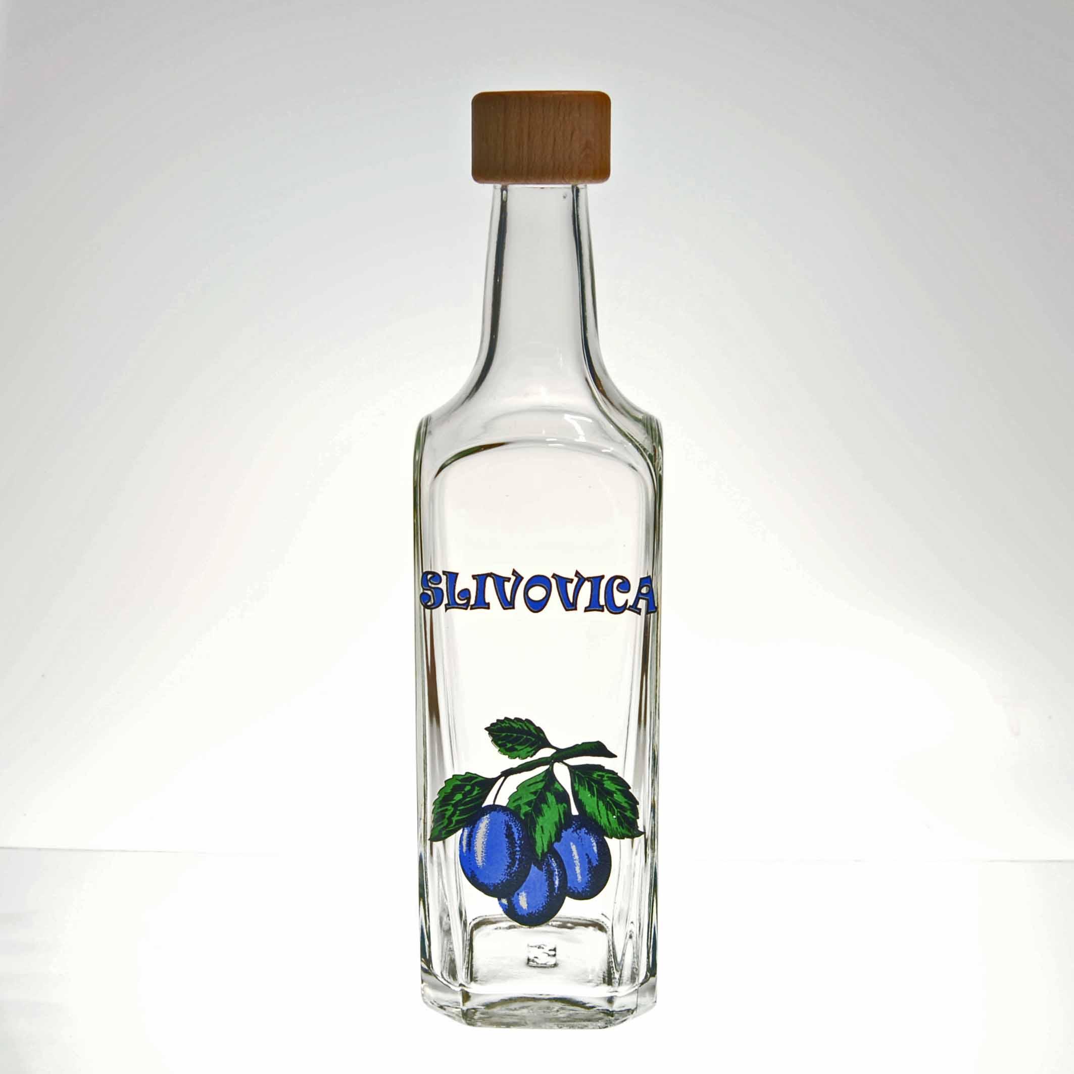 Sklenená fľaša slivovica 0,7 L