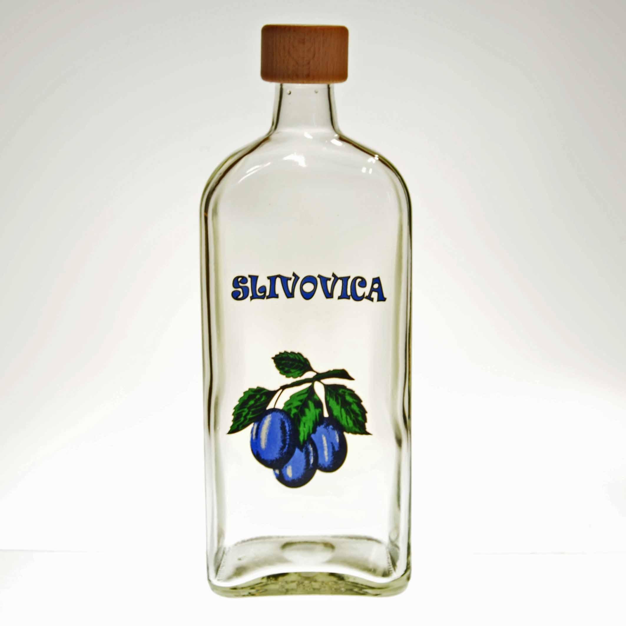 Sklenená fľaša slivovica 0,7 L