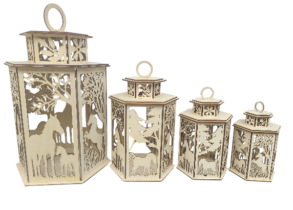 Drevený lampáš - Kone