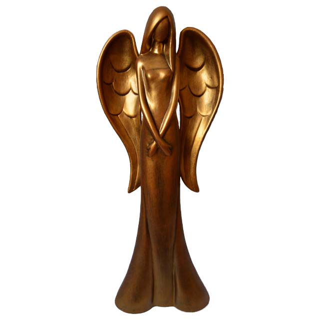Keramický anjel medený 34 cm