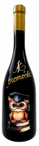 Darčekové víno červené – Promócie (sova)