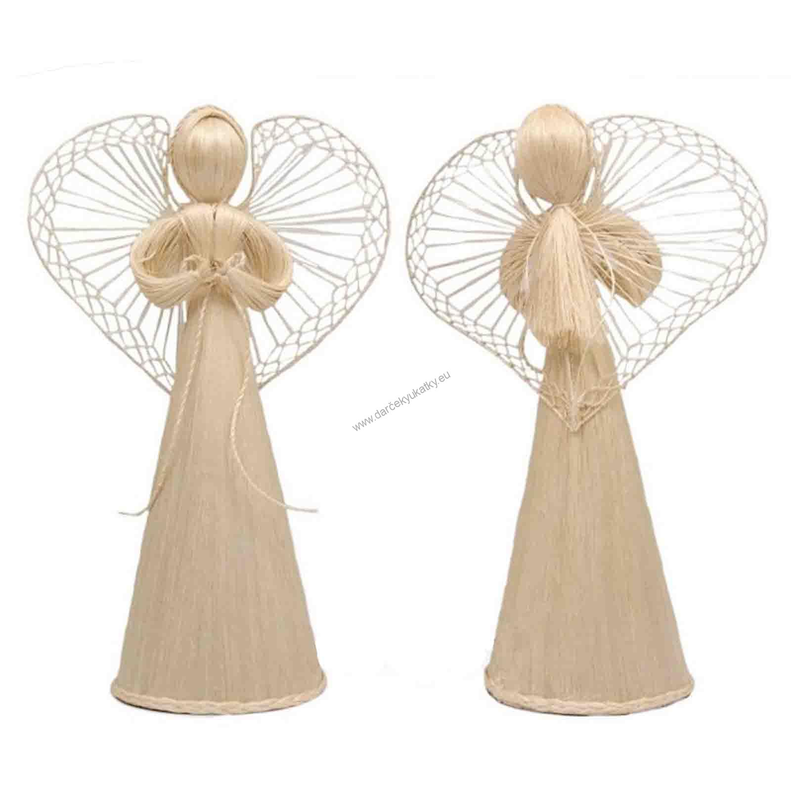 Anjel zo slamy 15 cm