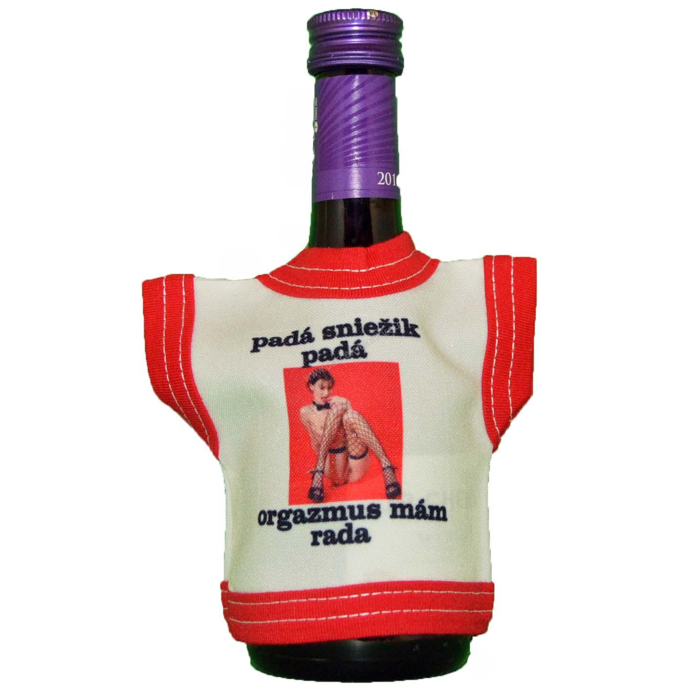 Darčekové víno - padá sniežik padá orgazmus mám rada