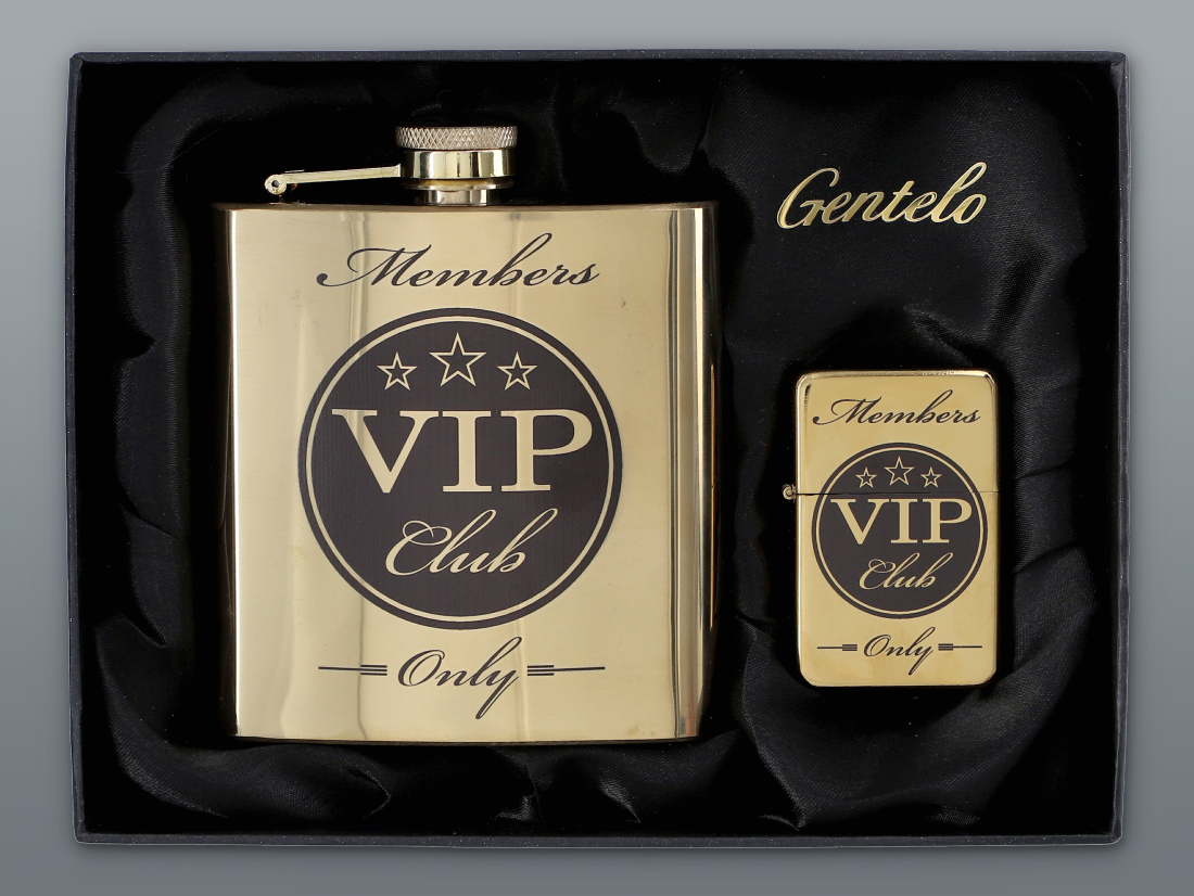 Súprava VIP  ploskačka 180 ml so zapaľovačom