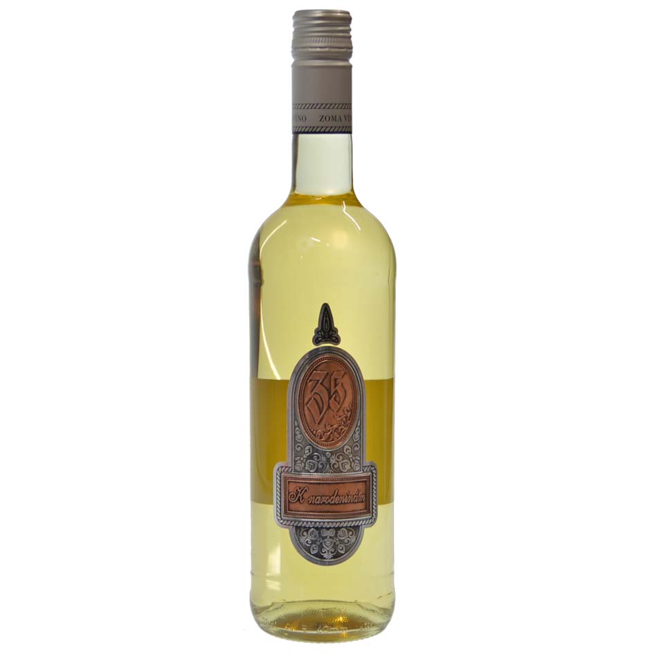 Darčekové víno s cínovou etiketou k 35 narodeninám