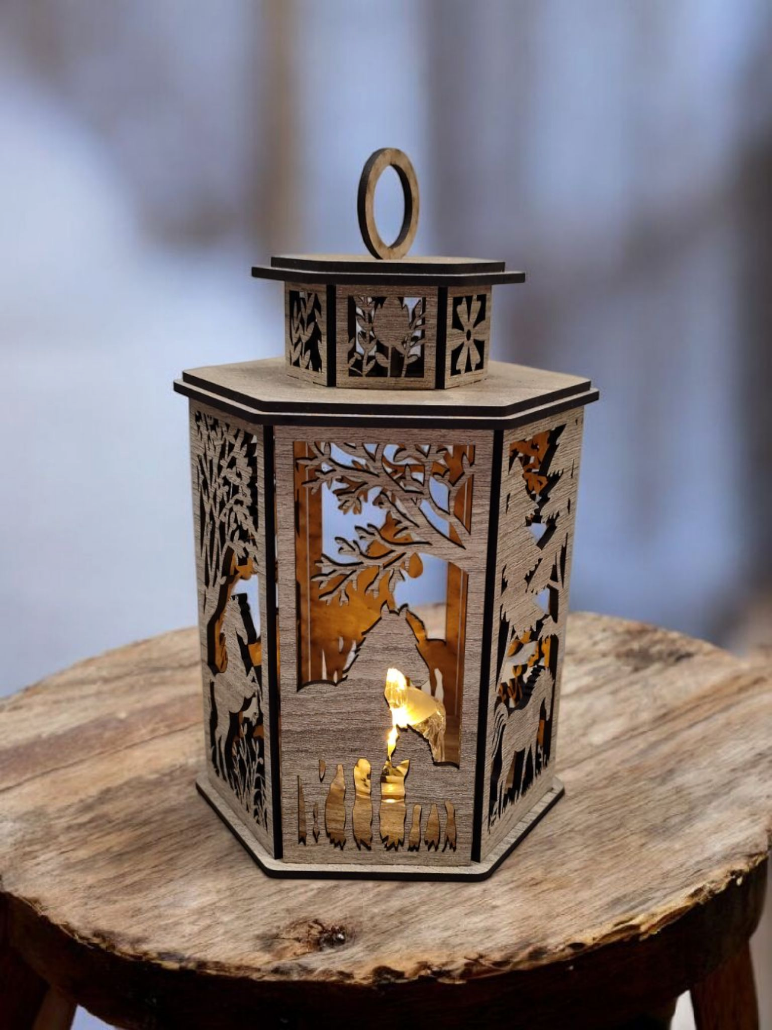 Drevená lucerna - Kone