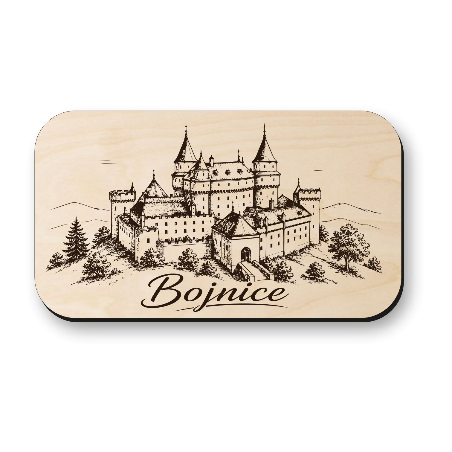 Drevená magnetka Bojnice - Bojnický zámok