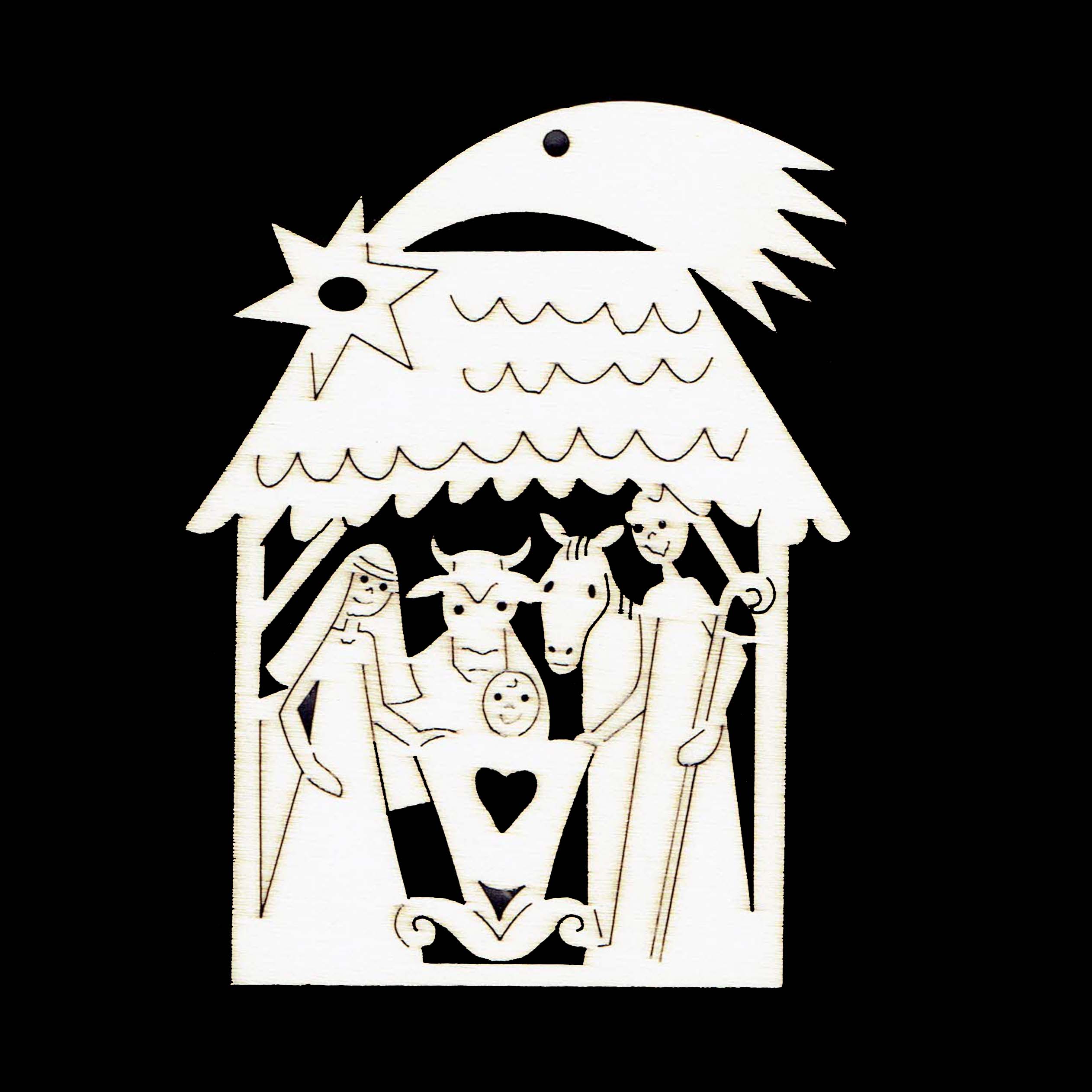 Vianočná ozdoba - Betlehem 9 cm