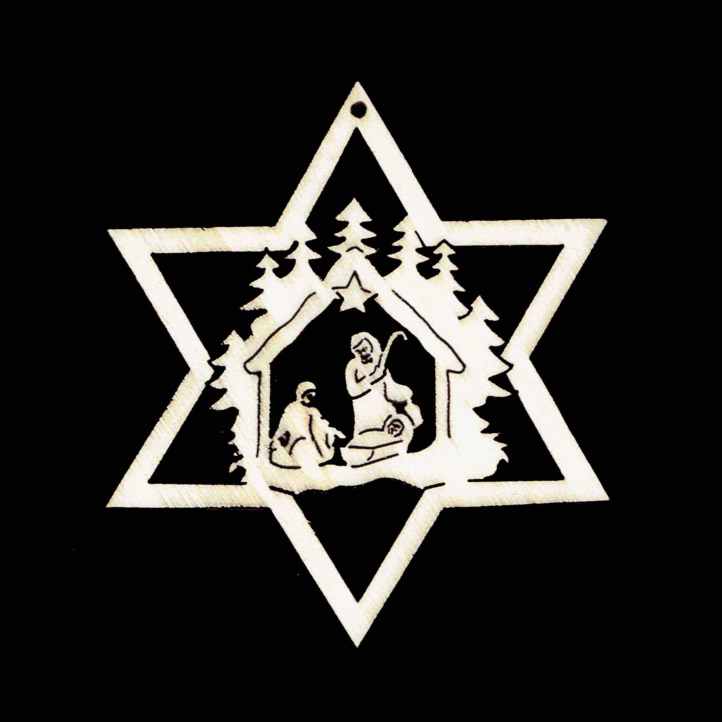 Vianočná ozdoba - Hviezdička betlehem 6 cm