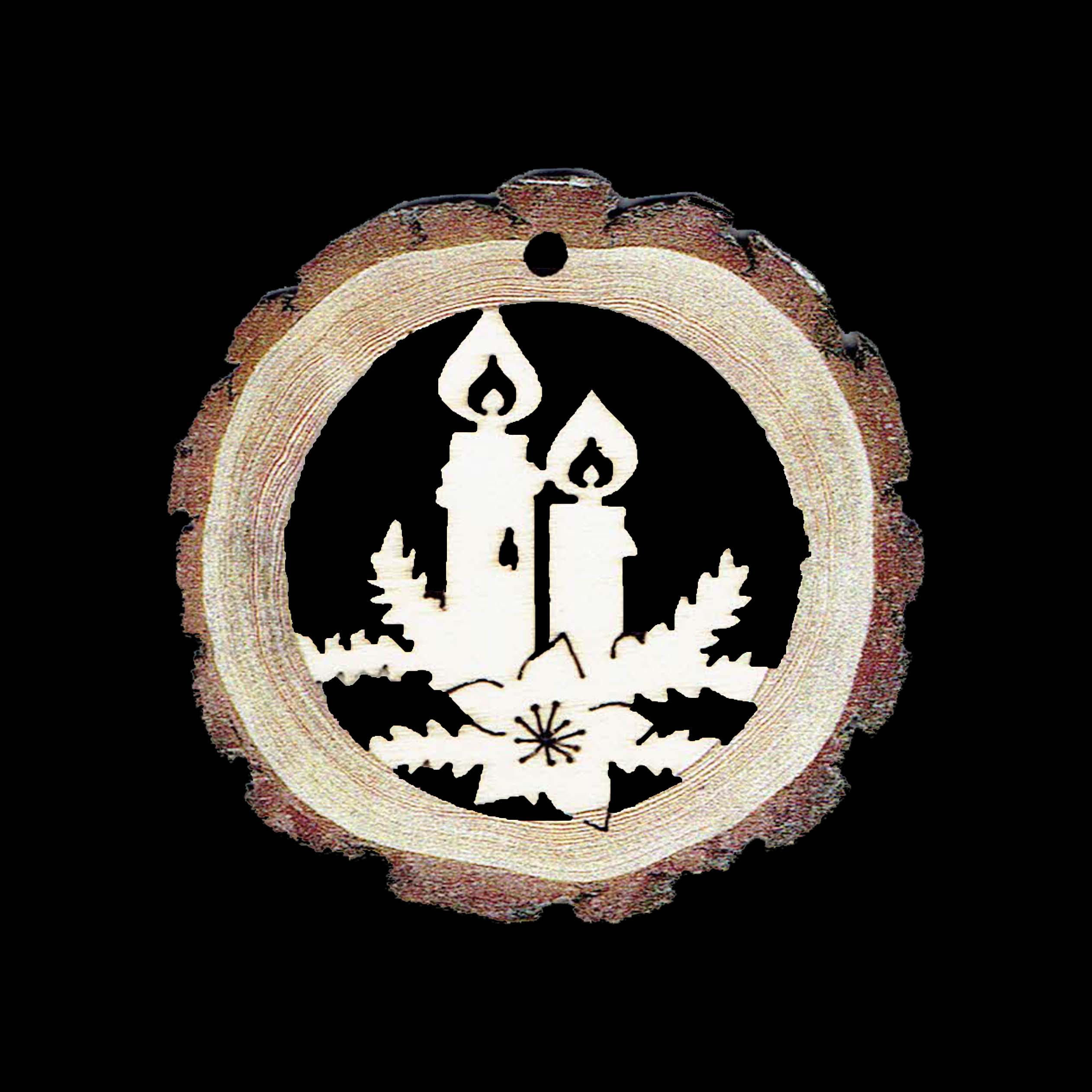 Vianočná ozdoba - Kruh sviečky 6 cm