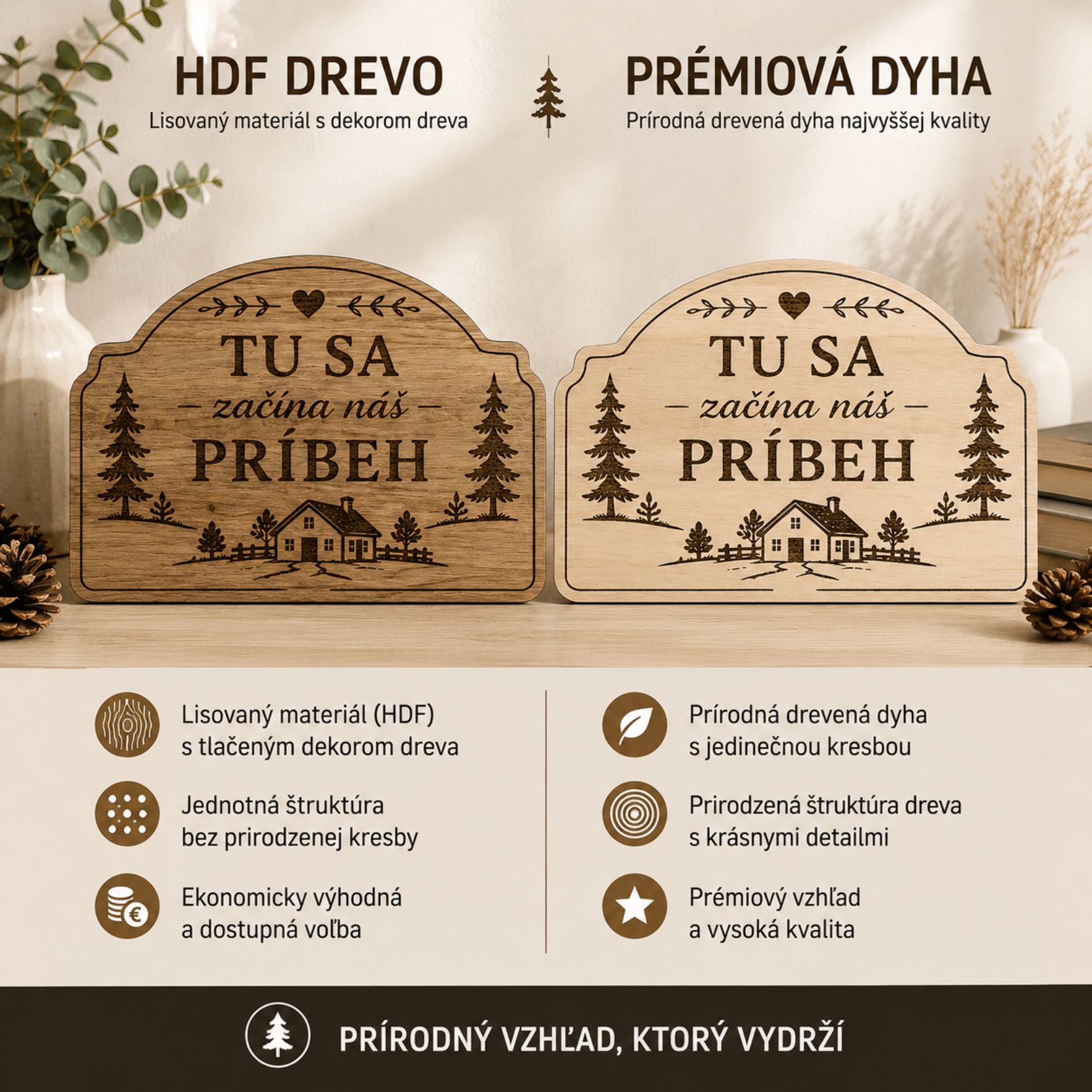Prírodná dyha 4 mm(+ 50 % )