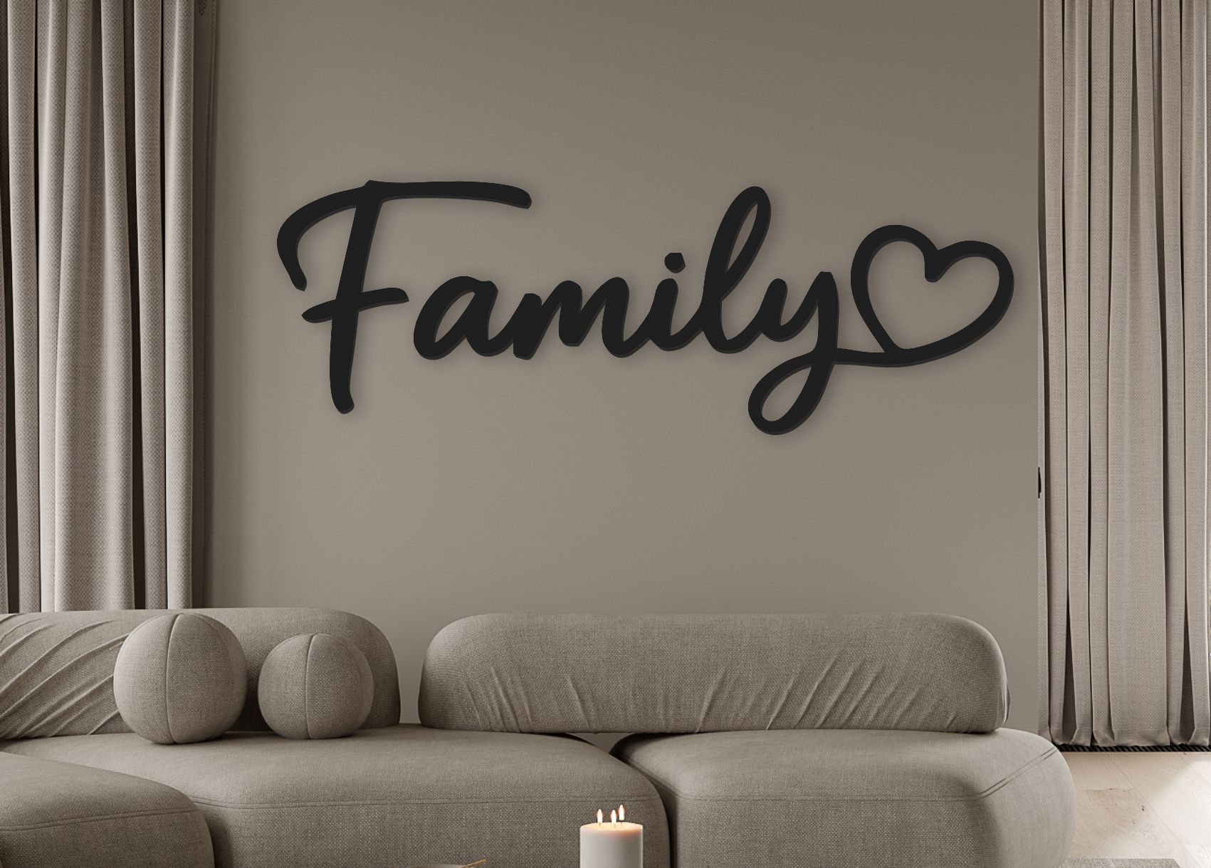 Drevený nápis na stenu – Family