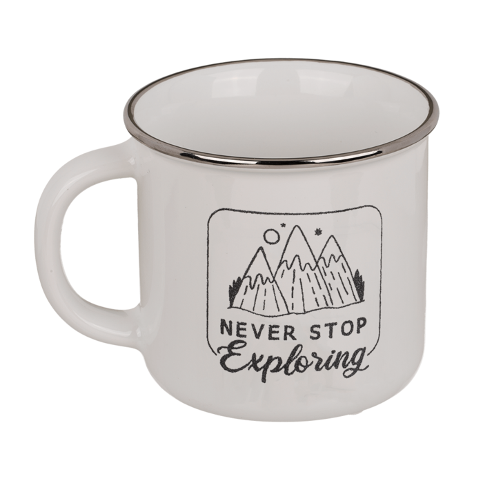 Keramický hrnček - NEVER STOP Exploring