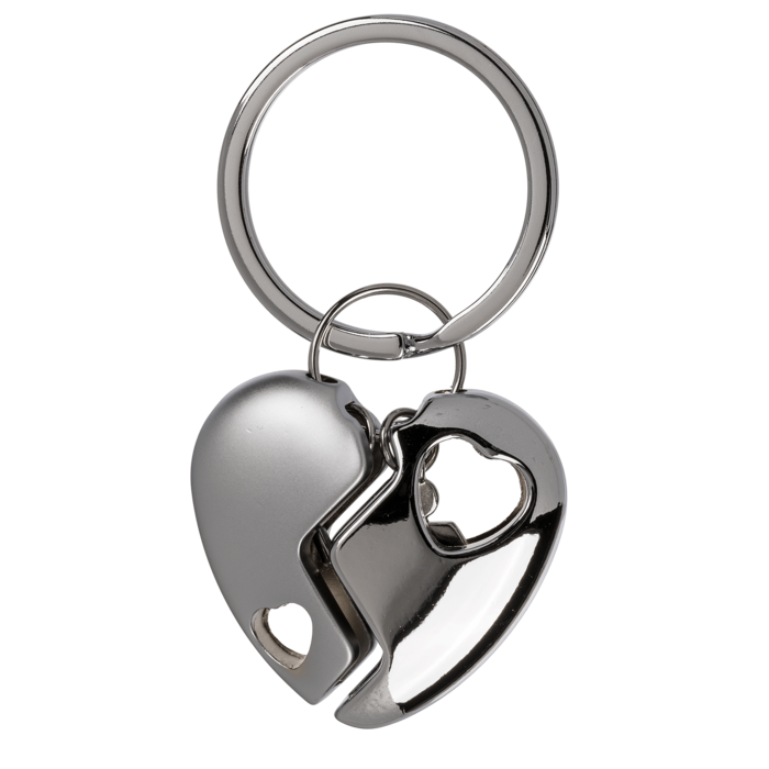 Prívesok na kľúče srdiečko kovové