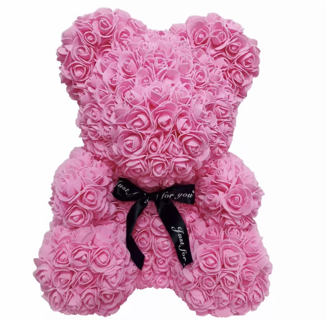 Medvedík z ruží - ružový 40 cm