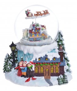 Snehová guľa - Dedinka s lietajúcimi saňami